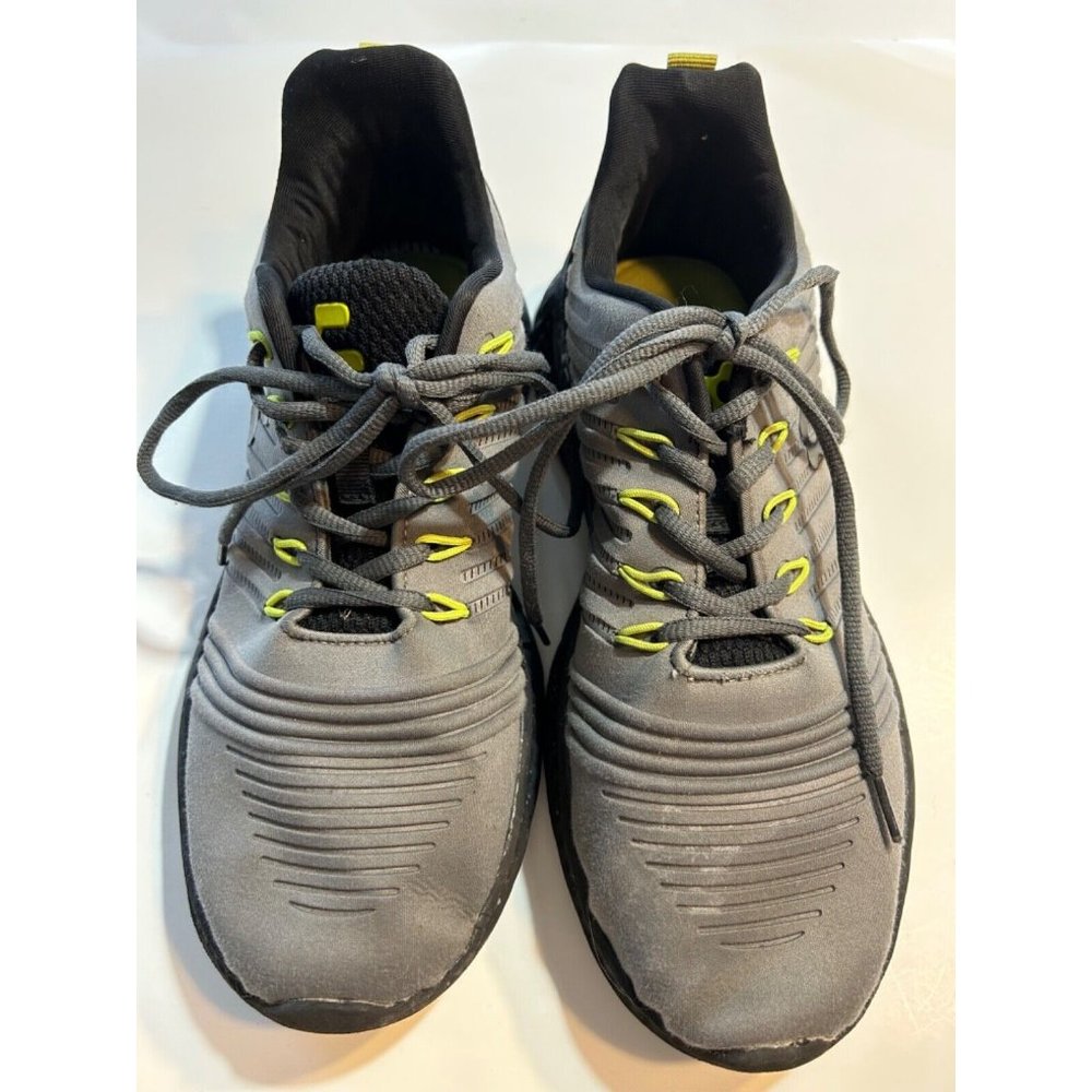 Men's Charly Tie Sneakers Size 9.5 Athletic Comfy Cushion Grey